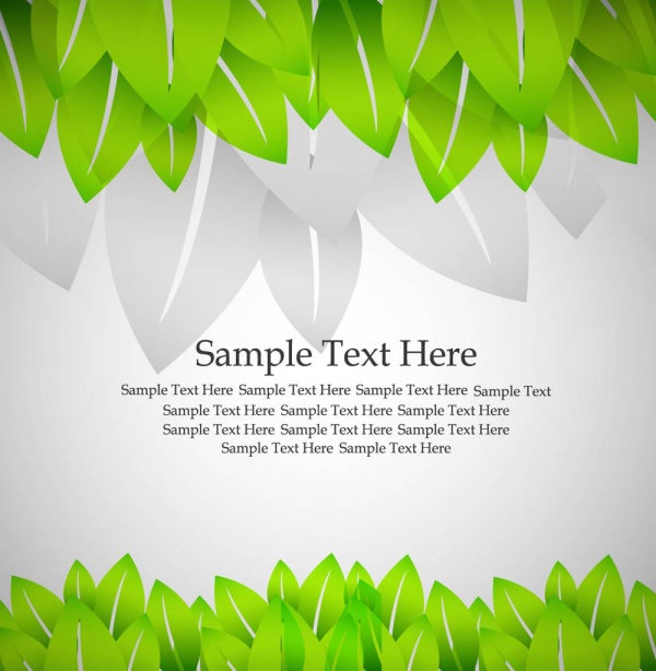 卷角与绿叶02&mdash;&mdash;矢量素材