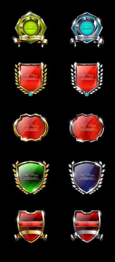 高质感徽章矢量素材-2
