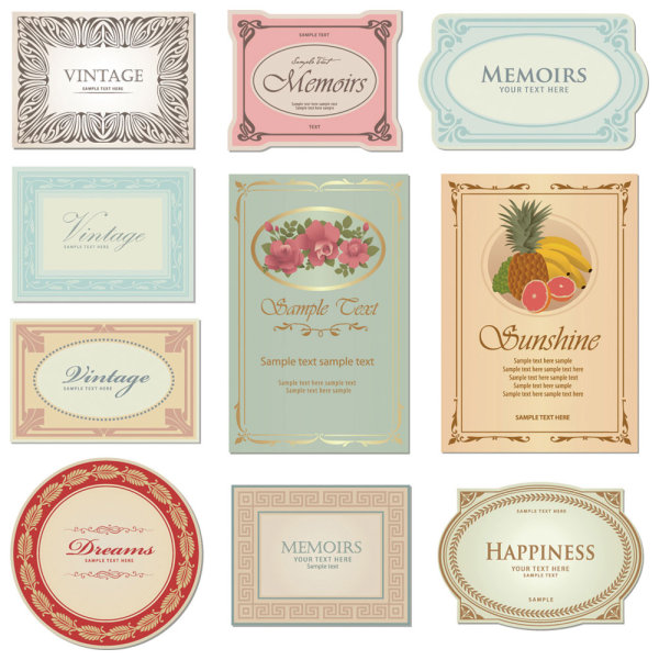 华丽经典瓶贴标签04&mdash;&mdash;矢量素材