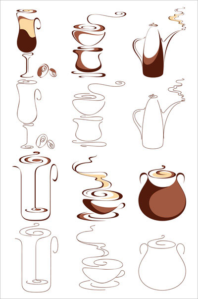 The abstract coffee graphical vector material -2