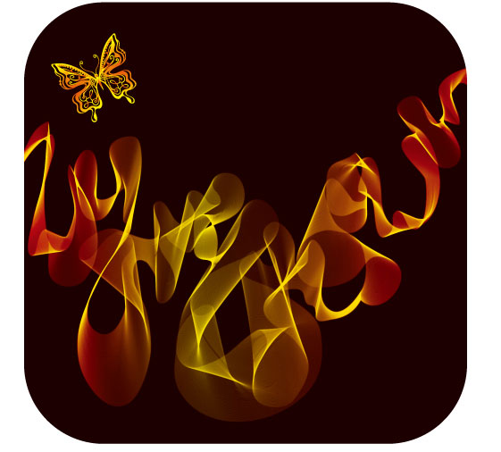 绚丽的霓虹灯蝴蝶02&mdash;&mdash;矢量素材