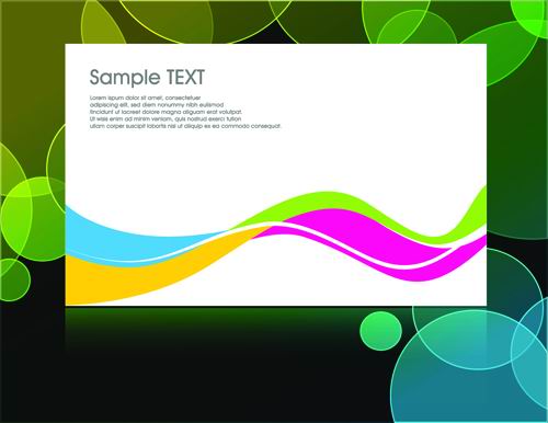 绚丽花纹黑色背景矢量素材-3