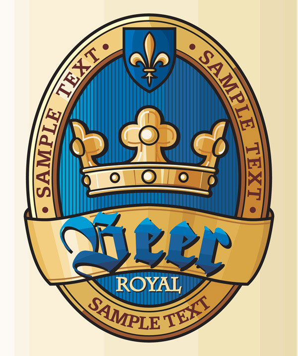 啤酒标牌矢量素材-3