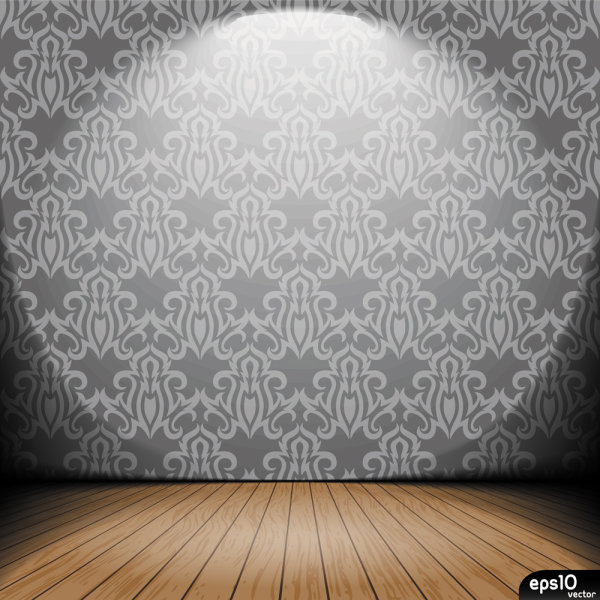 Indoor wallpaper 01 - vector material