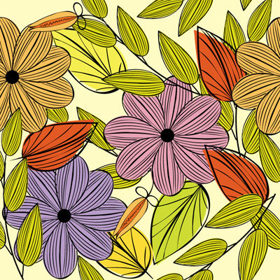 Fashion pattern background vector material -5