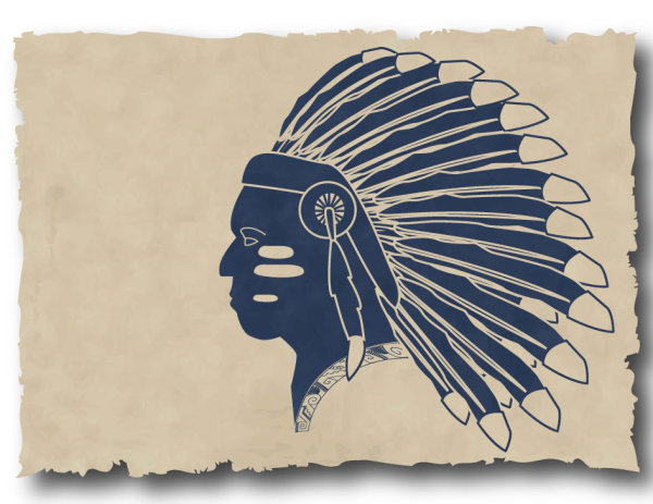 印第安人剪影&mdash;&mdash;矢量素材