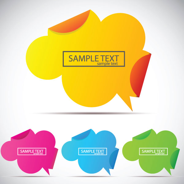 七彩泡泡卷纸01&mdash;&mdash;矢量素材