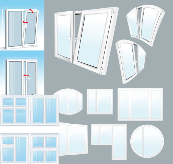 Plastic window vector material