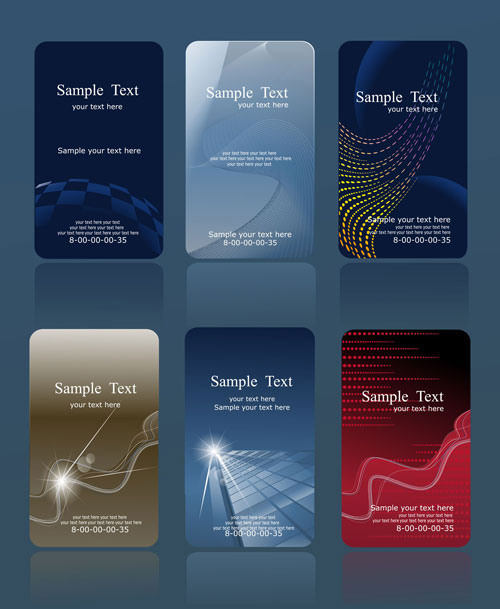 蓝色的名片模板01&mdash;&mdash;矢量素材