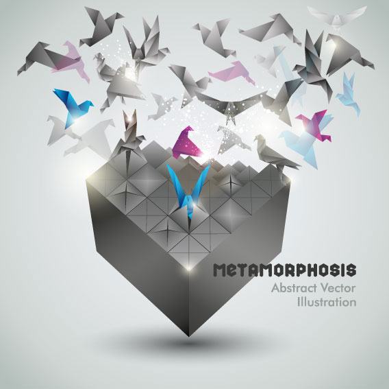 千纸鹤02&mdash;&mdash;矢量素材