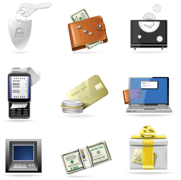 Commercial and financial class icon - vector material