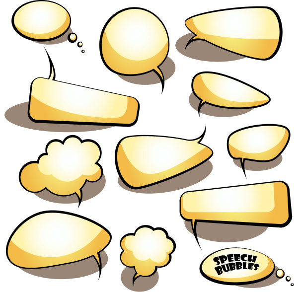 卡通对话框&mdash;&mdash;矢量素材
