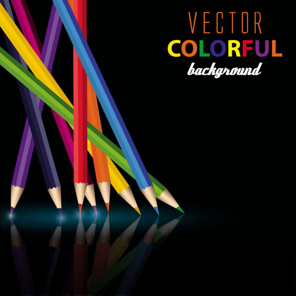 Color pencil vector material - 03