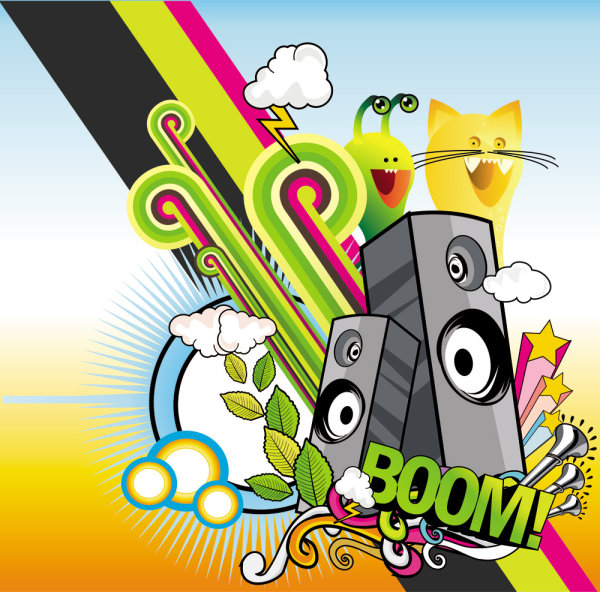 潮流插画04&mdash;&mdash;矢量素材