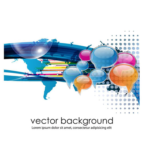 The trend business concept dialog box vector material -1