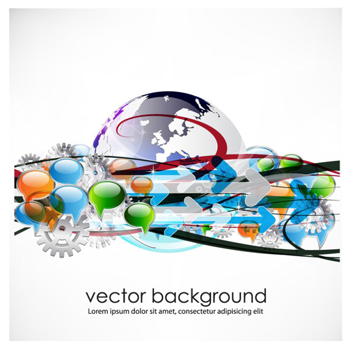 The trend business concept dialog box vector material -4