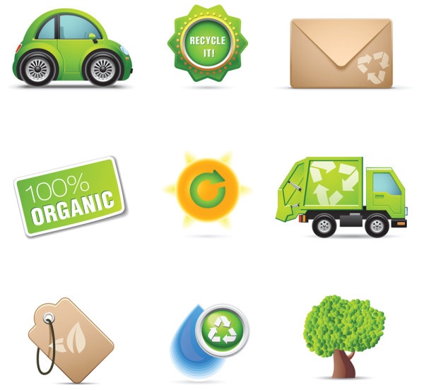 Gorgeous environmental icon 02 - vector material