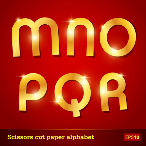 Bling Alphabet 02 - vector material