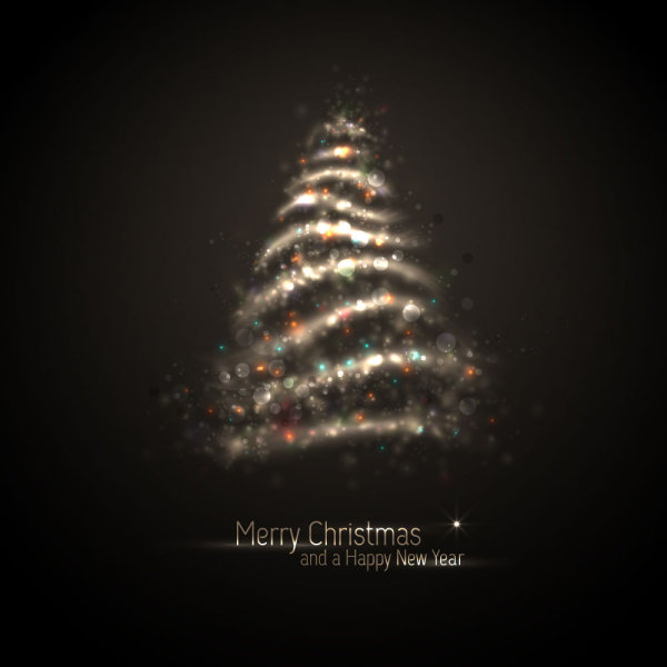 Exquisite Halo Christmas Tree 04 - Vector