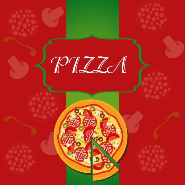 Pizza illustrator 01 - vector material