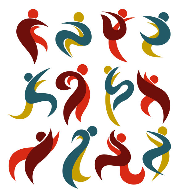 Motion dynamic lines People 02 - vector material