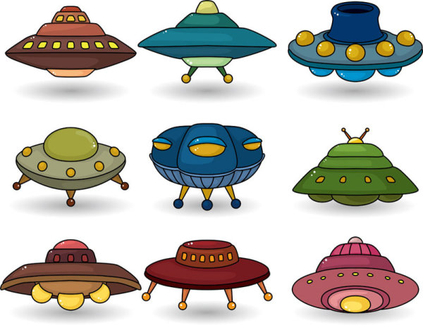 Cartoon UFO 02 - vector material