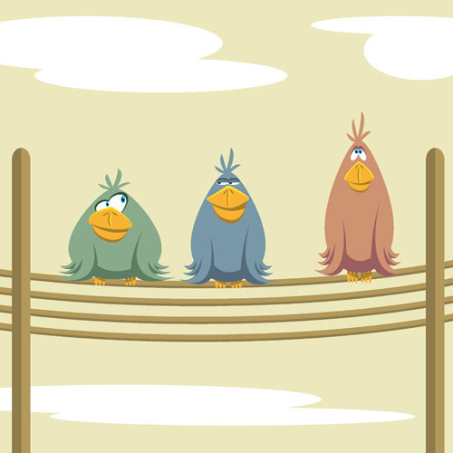 Cartoon illustrator pattern 02 - vector material