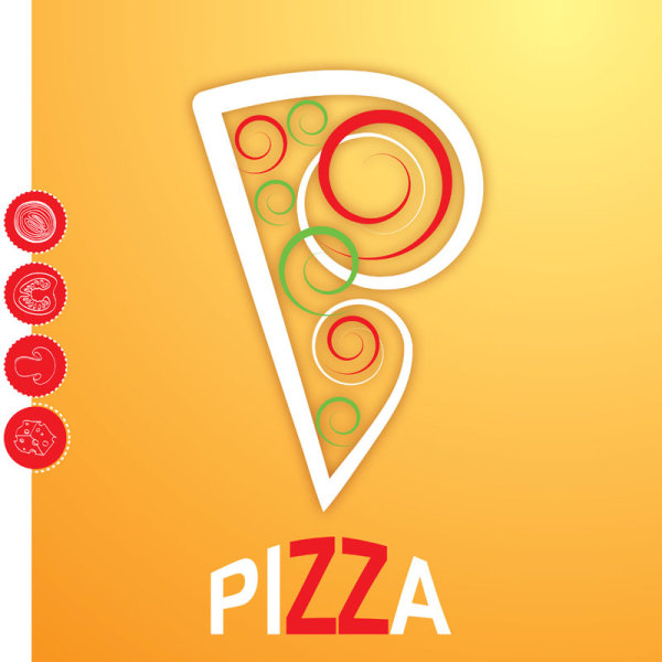 Cartoon pizza 03 - vector material