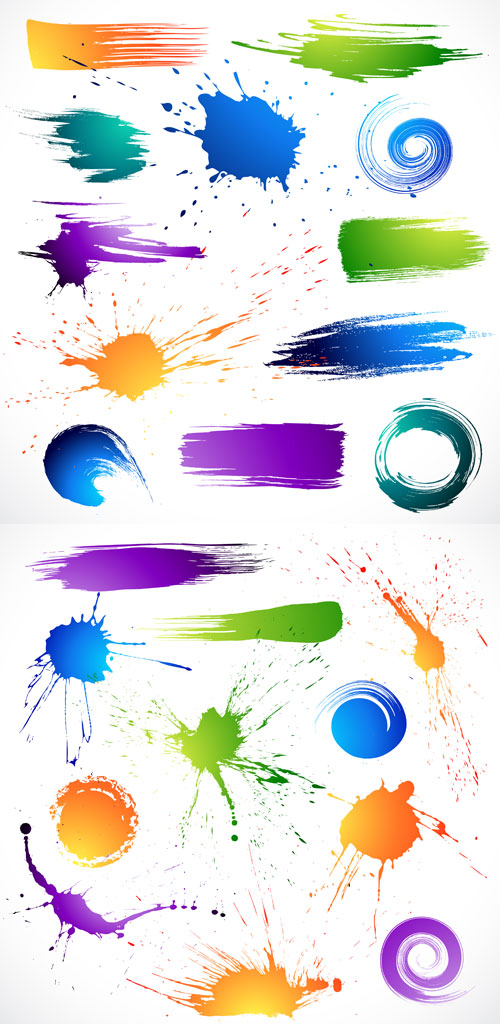 The splash brush effects - Vector