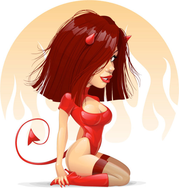 The cartoon woman Illustrator 05 - vector material