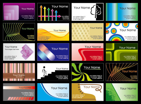 Business card template 01 - vector material