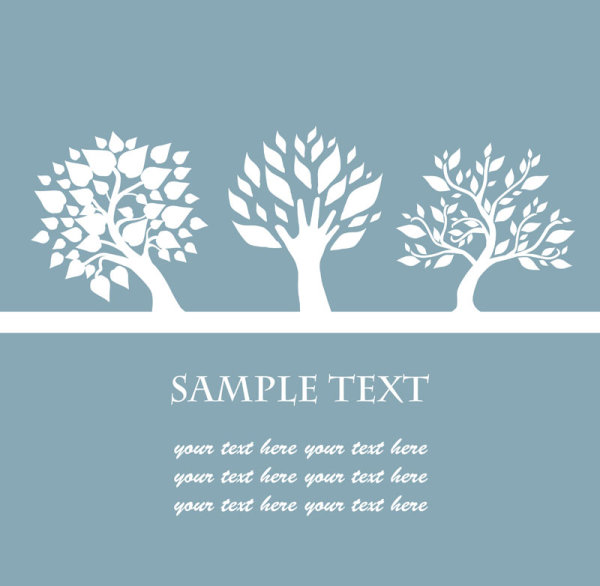 Fine branches silhouette 01 - vector material