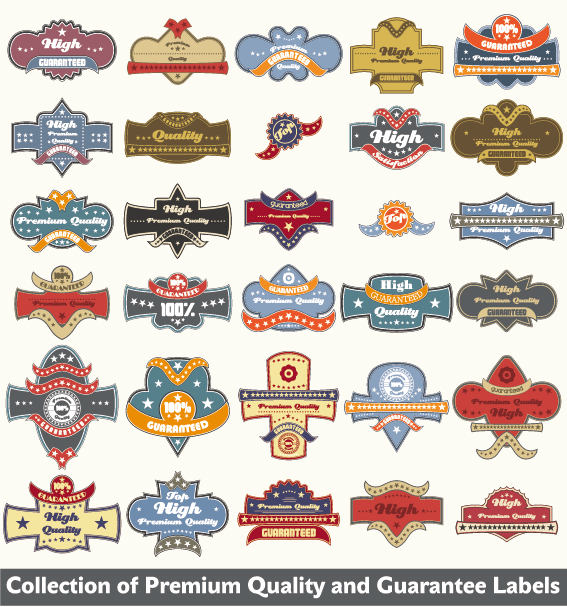 European classic tags 001 - vector material