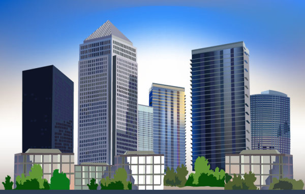 Commercial Building Design 01 - vector material