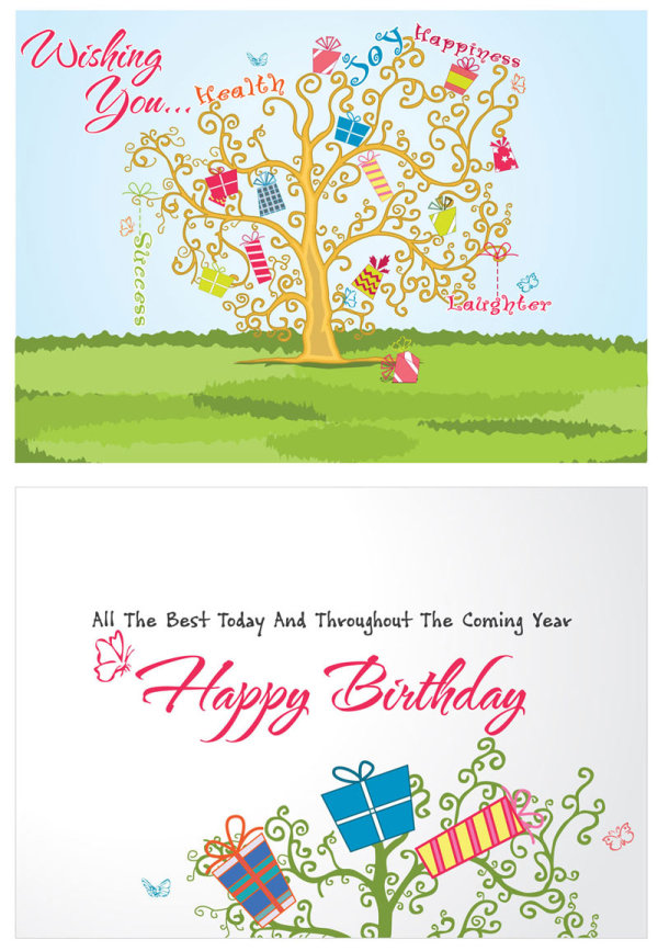 Exquisite greeting card 02 - vector material