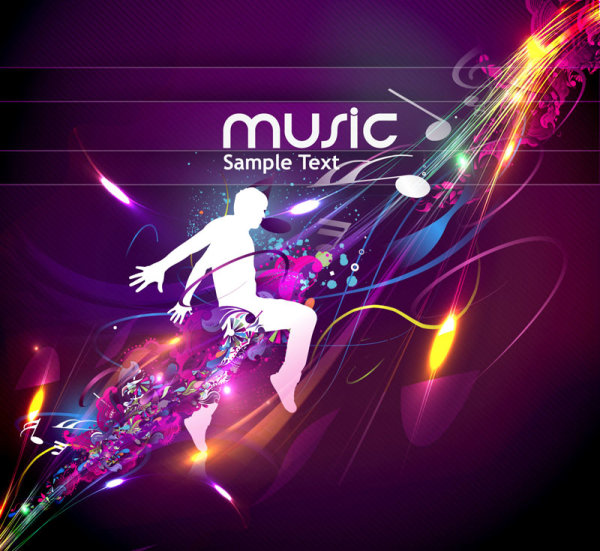 The brilliant dynamic background 01 - vector material