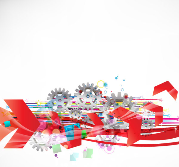 The dynamic arrow background vector material -2