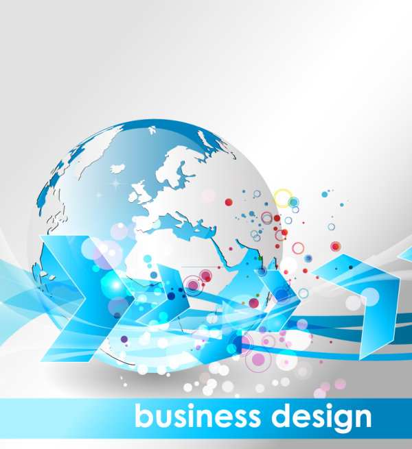 The dynamic arrow background vector material -5