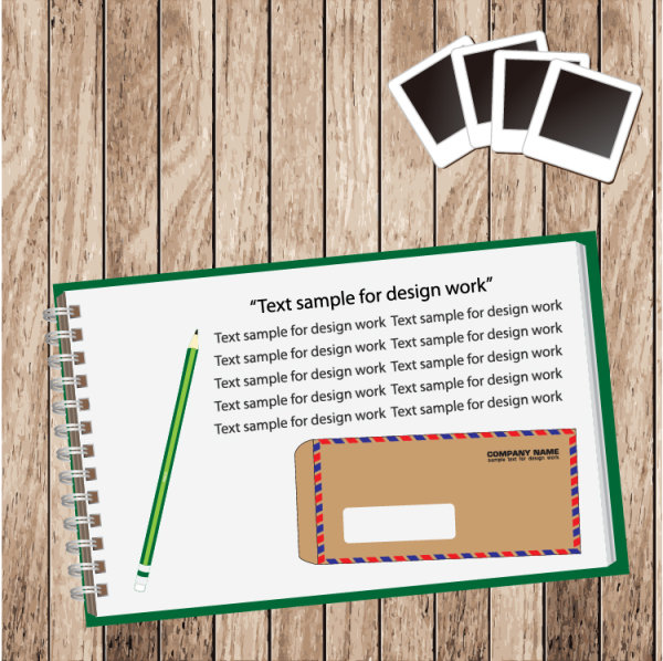 Notebook background 01 - vector material