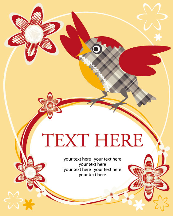 Cartoon illustration background 01 - vector material