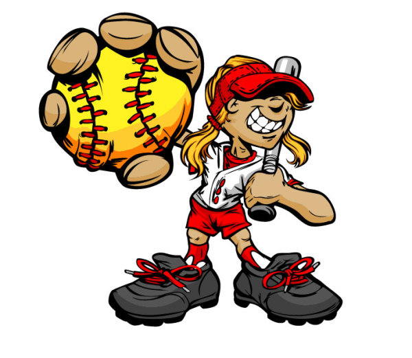 Baseball cartoon character 05 - vector material