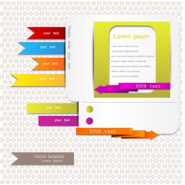 Beautifully card label - vector material