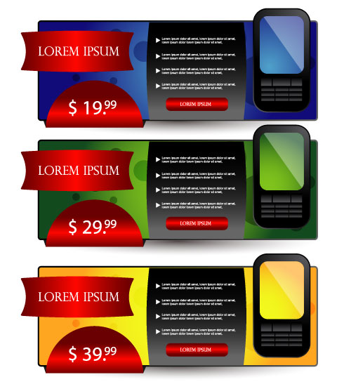 Stylish Web banner 04 - vector material