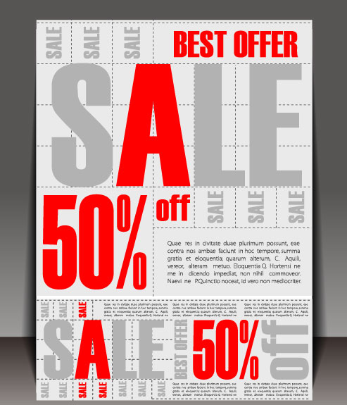 Fashion cover design 01 - vector material