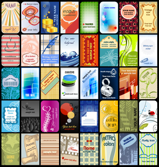 Beautifully card template 01 - vector material