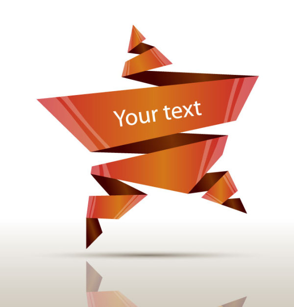 Creative origami style 04 - vector material