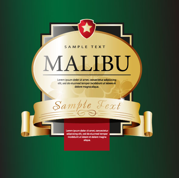 Classic European label 04 - vector material