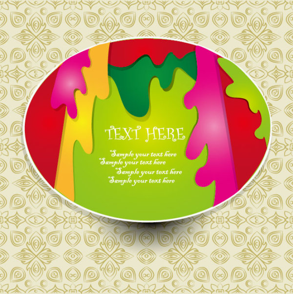 Beautifully stickers tags 001 - vector material