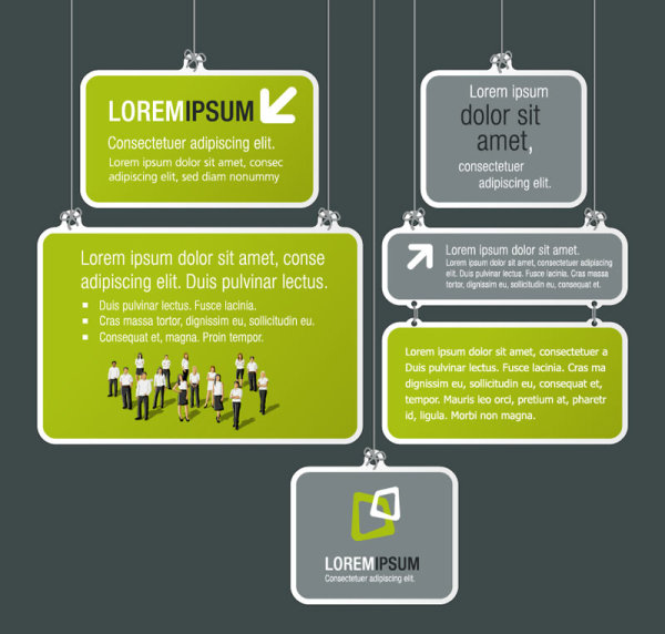 Business trends stickers 04 - vector material