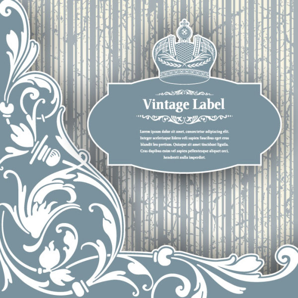 Classic pattern label 04 - vector material